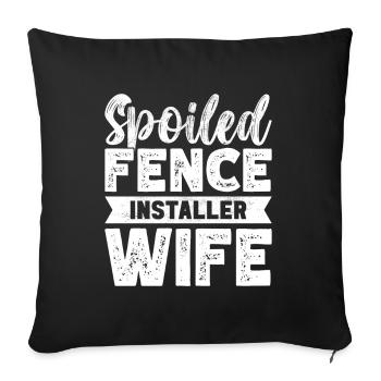 Zauninstallateur Zaunbauer Fence Installer - Sofakissenbezug 45 x 45 cm - Schwarz - Vorne