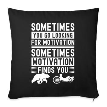 Tricycle couché Liegetrike Liegedreirad - Housse de coussin décorative 45 x 45 cm - noir - Devant