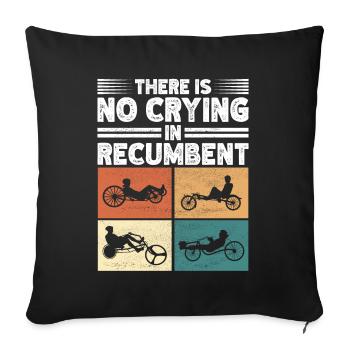 Tricycle couché Liegetrike Liegedreirad - Housse de coussin décorative 45 x 45 cm - noir - Devant