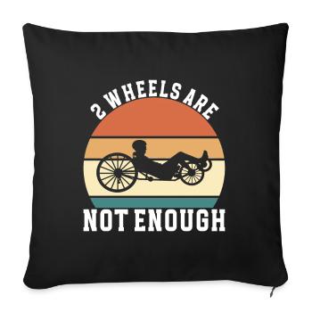 Tricycle couché Liegetrike Liegedreirad - Housse de coussin décorative 45 x 45 cm - noir - Devant