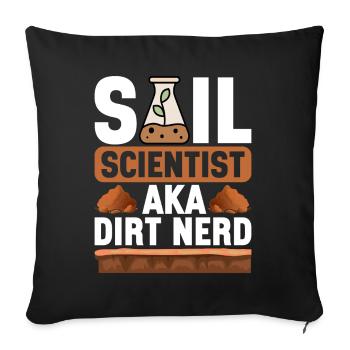 Bodenwissenschaftler Science du sol - Housse de coussin décorative 45 x 45 cm - noir - Devant