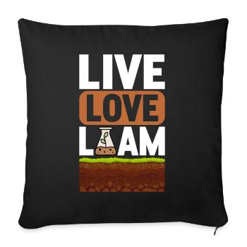 Bodenwissenschaftler Science du sol - Housse de coussin décorative 45 x 45 cm - noir - Devant