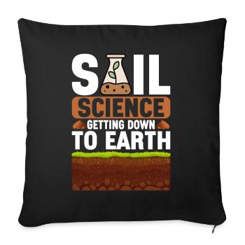 Bodenwissenschaftler Science du sol - Housse de coussin décorative 45 x 45 cm - noir - Devant