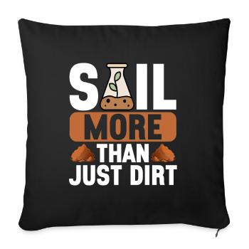 Bodenwissenschaftler Soil Science - Sofa pillowcase 17,3'' x 17,3'' (45 x 45 cm) - black - Front