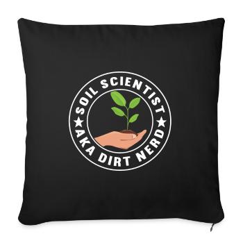 Bodenwissenschaftler Science du sol - Housse de coussin décorative 45 x 45 cm - noir - Devant