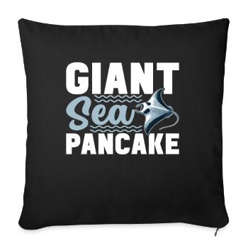 Manta Rays Great Manta Sea Creatures - Sofa pillowcase 17,3'' x 17,3'' (45 x 45 cm) - black - Front
