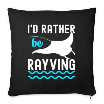 Manta Rays Great Manta Sea Creatures - Sofa pillowcase 17,3'' x 17,3'' (45 x 45 cm) - black - Front