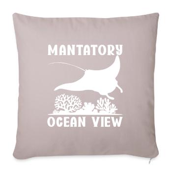 Manta Rays Great Manta Sea Creatures - Sofa pillowcase 17,3'' x 17,3'' (45 x 45 cm) - light taupe - Front