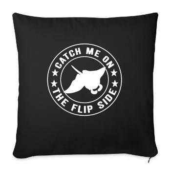 Manta Rays Great Manta Sea Creatures - Sofa pillowcase 17,3'' x 17,3'' (45 x 45 cm) - black - Front