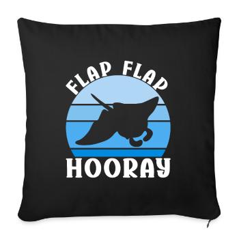 Manta Rays Great Manta Sea Creatures - Sofa pillowcase 17,3'' x 17,3'' (45 x 45 cm) - black - Front