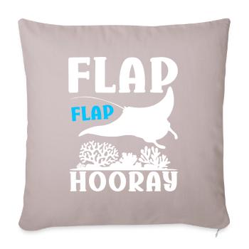 Manta Rays Great Manta Sea Creatures - Sofa pillowcase 17,3'' x 17,3'' (45 x 45 cm) - light taupe - Front