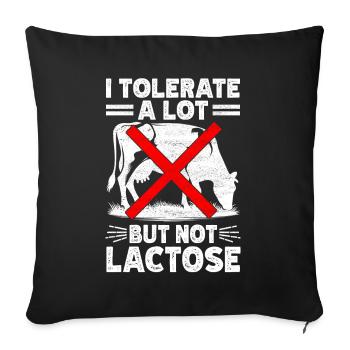 Lactose intolerance Lactose intolerant - Sofa pillowcase 17,3'' x 17,3'' (45 x 45 cm) - black - Front