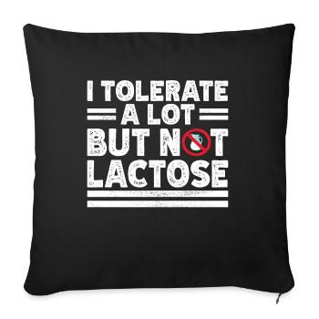 Lactose intolerance Lactose intolerant - Sofa pillowcase 17,3'' x 17,3'' (45 x 45 cm) - black - Front