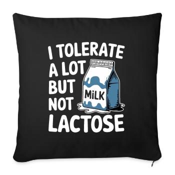 Lactose intolerance Lactose intolerant - Sofa pillowcase 17,3'' x 17,3'' (45 x 45 cm) - black - Front