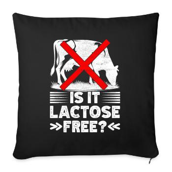 Lactose intolerance Lactose intolerant - Sofa pillowcase 17,3'' x 17,3'' (45 x 45 cm) - black - Front
