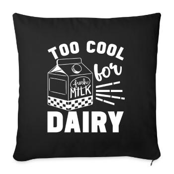 Lactose intolerance Lactose intolerant - Sofa pillowcase 17,3'' x 17,3'' (45 x 45 cm) - black - Front
