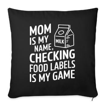 Intolérance au lactose Intolérance au lactose - Housse de coussin décorative 45 x 45 cm - noir - Devant