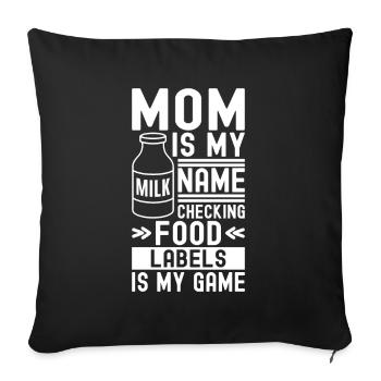 Lactose intolerance Lactose intolerant - Sofa pillowcase 17,3'' x 17,3'' (45 x 45 cm) - black - Front