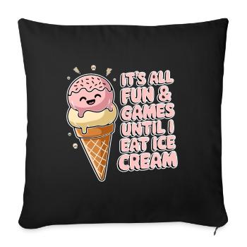 Lactose intolerance Lactose intolerant - Sofa pillowcase 17,3'' x 17,3'' (45 x 45 cm) - black - Front