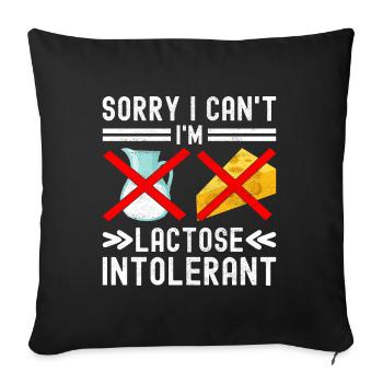 Intolérance au lactose Intolérance au lactose - Housse de coussin décorative 45 x 45 cm - noir - Devant