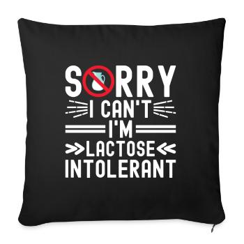 Intolérance au lactose Intolérance au lactose - Housse de coussin décorative 45 x 45 cm - noir - Devant