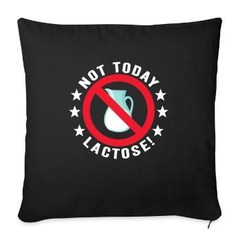 Lactose intolerance Lactose intolerant - Sofa pillowcase 17,3'' x 17,3'' (45 x 45 cm) - black - Front
