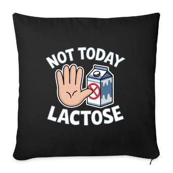 Lactose intolerance Lactose intolerant - Sofa pillowcase 17,3'' x 17,3'' (45 x 45 cm) - black - Front