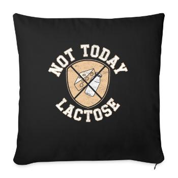 Lactose intolerance Lactose intolerant - Sofa pillowcase 17,3'' x 17,3'' (45 x 45 cm) - black - Front
