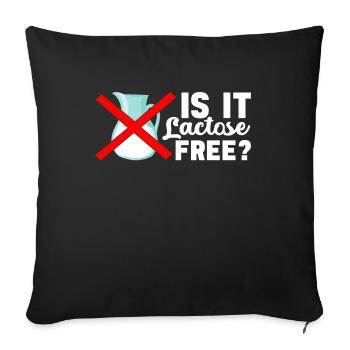 Lactose intolerance Lactose intolerant - Sofa pillowcase 17,3'' x 17,3'' (45 x 45 cm) - black - Front