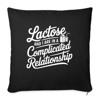 Intolérance au lactose Intolérance au lactose - Housse de coussin décorative 45 x 45 cm - noir - Devant