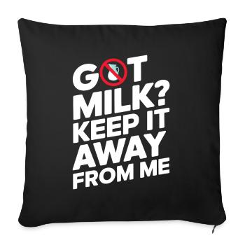 Lactose intolerance Lactose intolerant - Sofa pillowcase 17,3'' x 17,3'' (45 x 45 cm) - black - Front