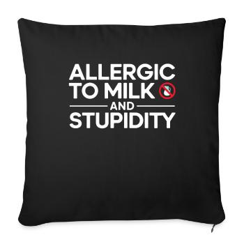 Intolérance au lactose Intolérance au lactose - Housse de coussin décorative 45 x 45 cm - noir - Devant