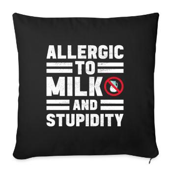 Lactose intolerance Lactose intolerant - Sofa pillowcase 17,3'' x 17,3'' (45 x 45 cm) - black - Front