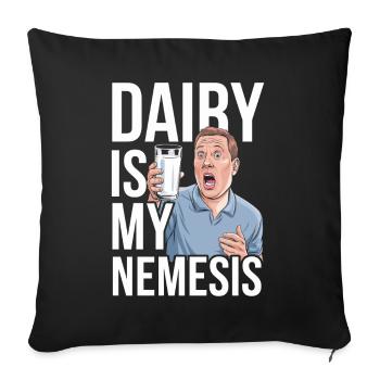 Lactose intolerance Lactose intolerant - Sofa pillowcase 17,3'' x 17,3'' (45 x 45 cm) - black - Front