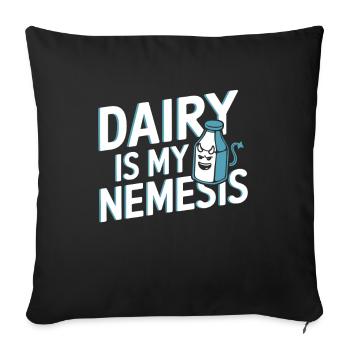 Intolérance au lactose Intolérance au lactose - Housse de coussin décorative 45 x 45 cm - noir - Devant