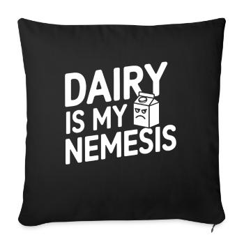Lactose intolerance Lactose intolerant - Sofa pillowcase 17,3'' x 17,3'' (45 x 45 cm) - black - Front