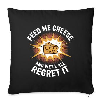 Lactose intolerance Lactose intolerant - Sofa pillowcase 17,3'' x 17,3'' (45 x 45 cm) - black - Front