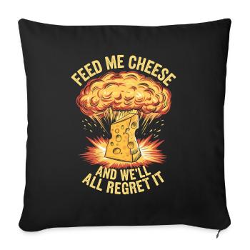 Lactose intolerance Lactose intolerant - Sofa pillowcase 17,3'' x 17,3'' (45 x 45 cm) - black - Front