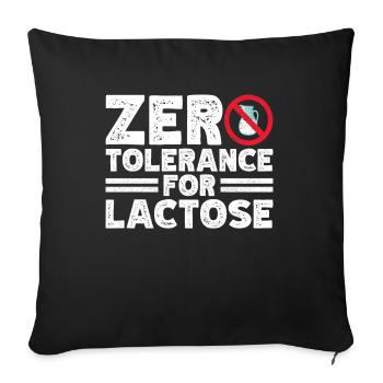 Lactose intolerance Lactose intolerant - Sofa pillowcase 17,3'' x 17,3'' (45 x 45 cm) - black - Front