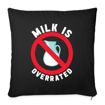 Lactose intolerance Lactose intolerant - Sofa pillowcase 17,3'' x 17,3'' (45 x 45 cm) - black - Front