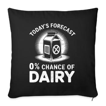 Lactose intolerance Lactose intolerant - Sofa pillowcase 17,3'' x 17,3'' (45 x 45 cm) - black - Front