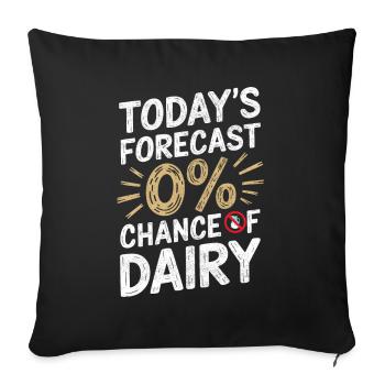 Lactose intolerance Lactose intolerant - Sofa pillowcase 17,3'' x 17,3'' (45 x 45 cm) - black - Front