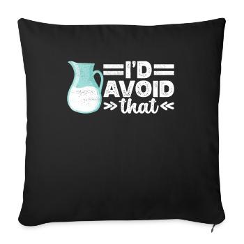 Lactose intolerance Lactose intolerant - Sofa pillowcase 17,3'' x 17,3'' (45 x 45 cm) - black - Front