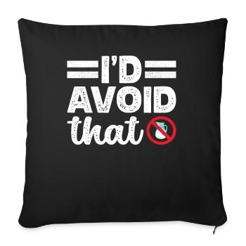 Lactose intolerance Lactose intolerant - Sofa pillowcase 17,3'' x 17,3'' (45 x 45 cm) - black - Front