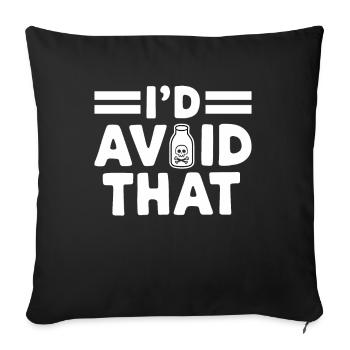 Intolérance au lactose Intolérance au lactose - Housse de coussin décorative 45 x 45 cm - noir - Devant