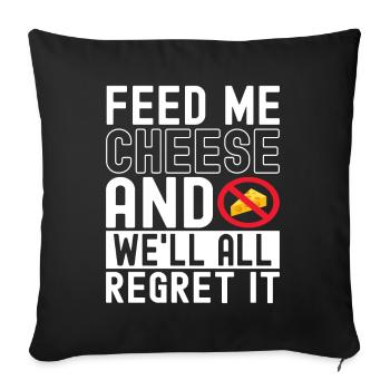 Lactose intolerance Lactose intolerant - Sofa pillowcase 17,3'' x 17,3'' (45 x 45 cm) - black - Front