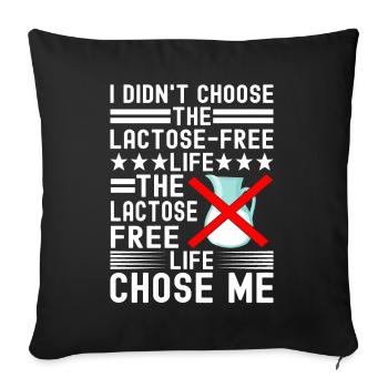 Intolérance au lactose Intolérance au lactose - Housse de coussin décorative 45 x 45 cm - noir - Devant