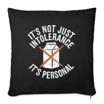 Lactose intolerance Lactose intolerant - Sofa pillowcase 17,3'' x 17,3'' (45 x 45 cm) - black - Front