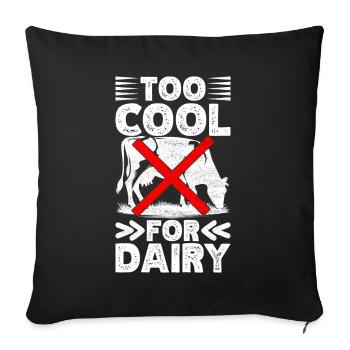 Lactose intolerance Lactose intolerant - Sofa pillowcase 17,3'' x 17,3'' (45 x 45 cm) - black - Front