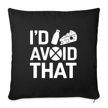 Intolérance au lactose Intolérance au lactose - Housse de coussin décorative 45 x 45 cm - noir - Devant